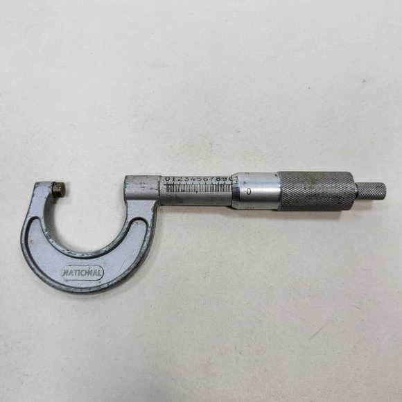 Vintage NATIONAL Outside 1" Micrometer Caliper Made in USA - Picture 1 of 6